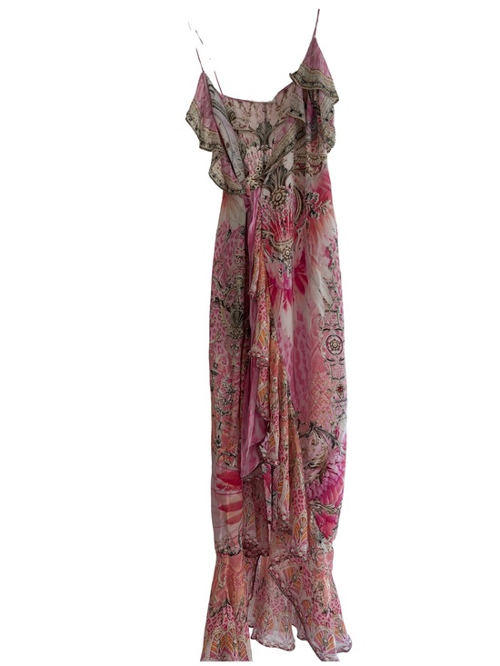 Camilla Dresses & Skirts - Camilla Pink Floral Ruffle Maxi Dress - Women